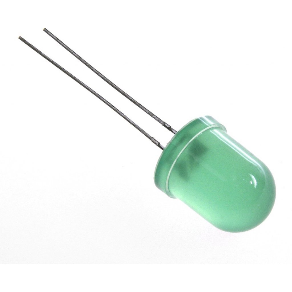 L-813GD - Светодиод 10мм/зеленый/568нм/20-60мкд/60°