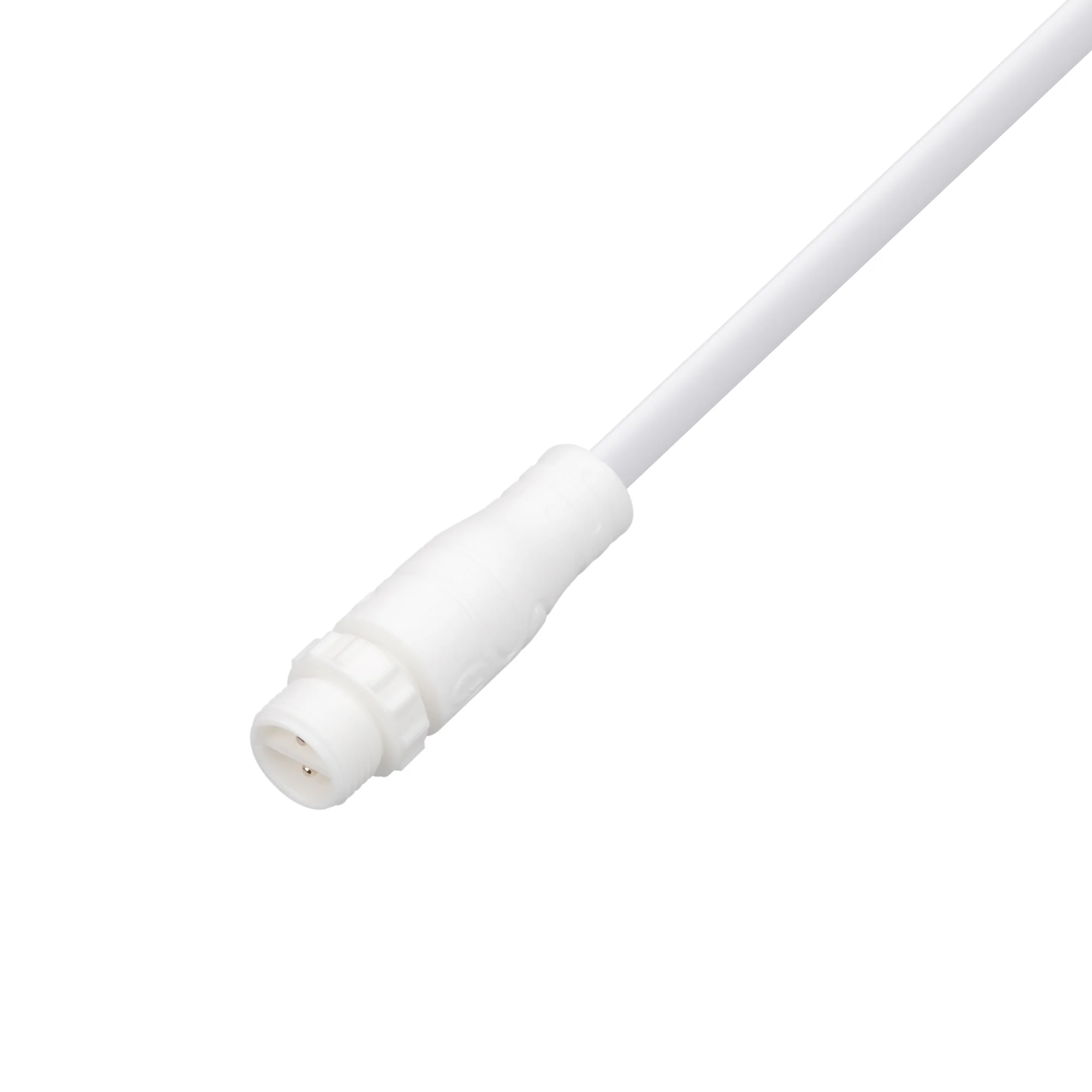 Разъем выводной ARL-MONO-2PIN-L300-M-IP67 047393 - Круглый герметичный разъем 2pin ПАПА с резьбовым креплением для подключения питания герметичных одноцветных светодиодных лент. Корпус IP67. Провод 18AWG (0.75 мм2), длина 300мм. Максимальный допустимый то