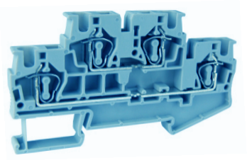 Этажная клемма UJ5-4/2-2(BU) - Этажная клемма, тип фиксации провода: пружинный, номинальное сечение: 4 мм кв., 32A, 500V, ширина: 6,2 мм, цвет: синий, DIN 35