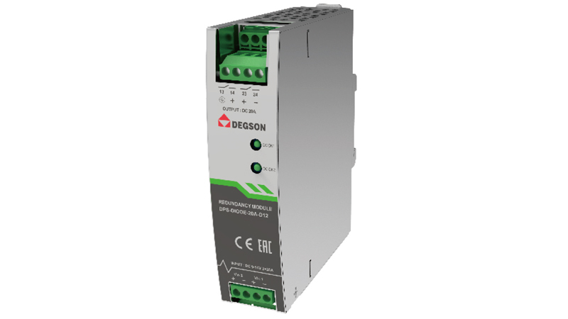 Модуль резервирования DPS-DIODE-20A-D48 - Модуль резервирования, номинальное напряжение: 48 VDC, номинальный ток: 20A, диапазон входных напряжений: 36-60V, монтаж: на DIN рейку, температура окружающей среды –40°C…+80°C