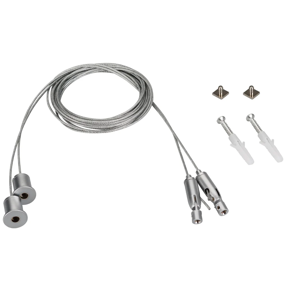 Подвес SL-ARC 2x4m Set (Pad 9x2mm) 027847 - Подвес для профилей SL-ARC-3535-D1500-N90 и SL-ARC-3535-D1500-W90. Длина 4 метра. В комплекте 2 подвеса, дюбели, шурупы. Максимальная нагрузка на 1 тросик 17,5 кг. Цена за 1 комплект.