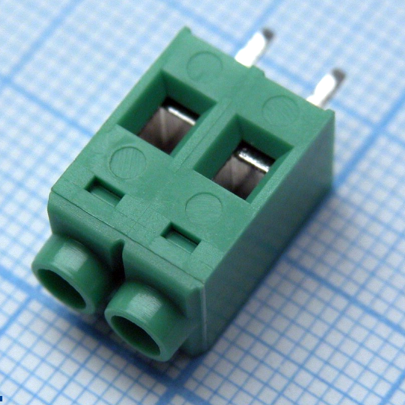 DG632-5.0-02P-14-00A(H) - Винтовой клеммный блок c рельефной обоймой, 2 контакта. Серия DG632-5.0