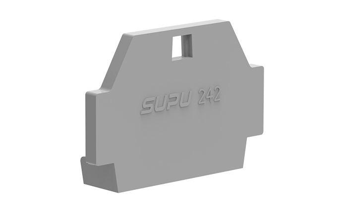 Торцевая крышка 242641 - Торцевая крышка для клемм 242…, цвет: серый