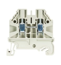 Клемма WT 2,5 - Проходная клемма, тип фиксации провода: винтовой, номинальное сечение: 2,5 мм кв., 24A, 1000V, ширина: 5 мм, цвет: серый, тип монтажа: DIN 35