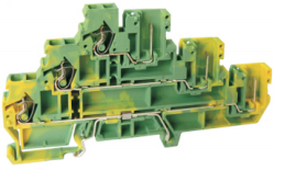 Заземляющая клемма UJ5-2.5WV/3-3JD - Заземляющая клемма, тип фиксации провода: пружинный, номинальное сечение: 2,5 мм кв.,