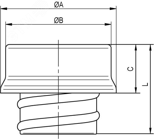 Концевая втулка для металлорукава DN 26 мм S66V32