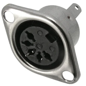7-0253 5P - Разъем DIN 7, розетка на корпус 5pin, 1А