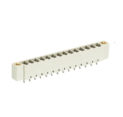 Вилка Wiecon 8513 S / 14 G F - Вилочный разъем, вертикальный, на плату, с монтажными фланцами, шаг 3,5 мм, 14 полюсов, фиксация на плате пайкой, 250V, 8А, без маркировки, цвет: серый, серия 8513 S GF