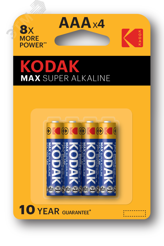 Батарейка MAX LR03-4BL [K3A-4 ] (40/200/32000) СТРОГО КРАТНО 4 шт Б0005124