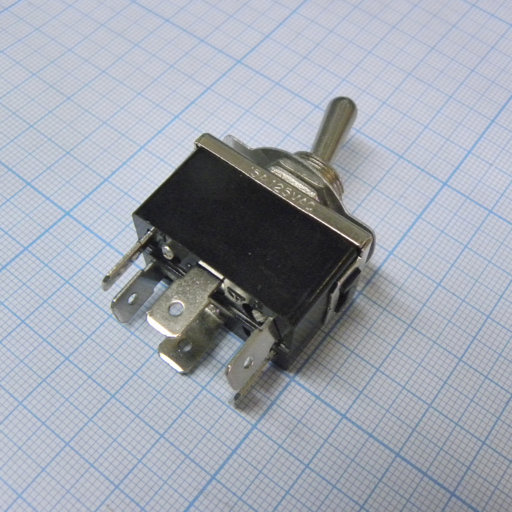 KN3(C)-212AP-B2 - Тумблер (ON)-ON  2 группы контактов - клеммы