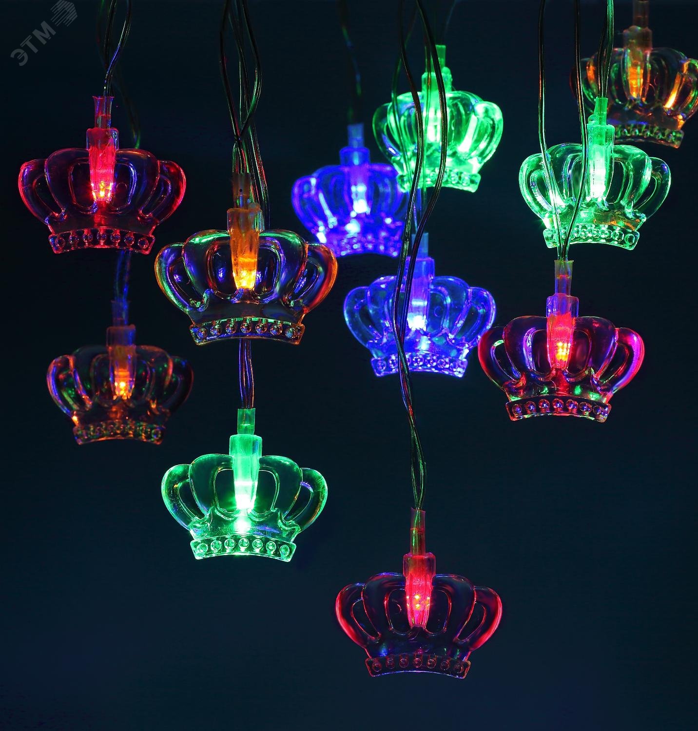 ENIN-3K Гирлянда LED Нить Короны 3 м мультиколор, 220V, IP20 (36/864) Б0041898