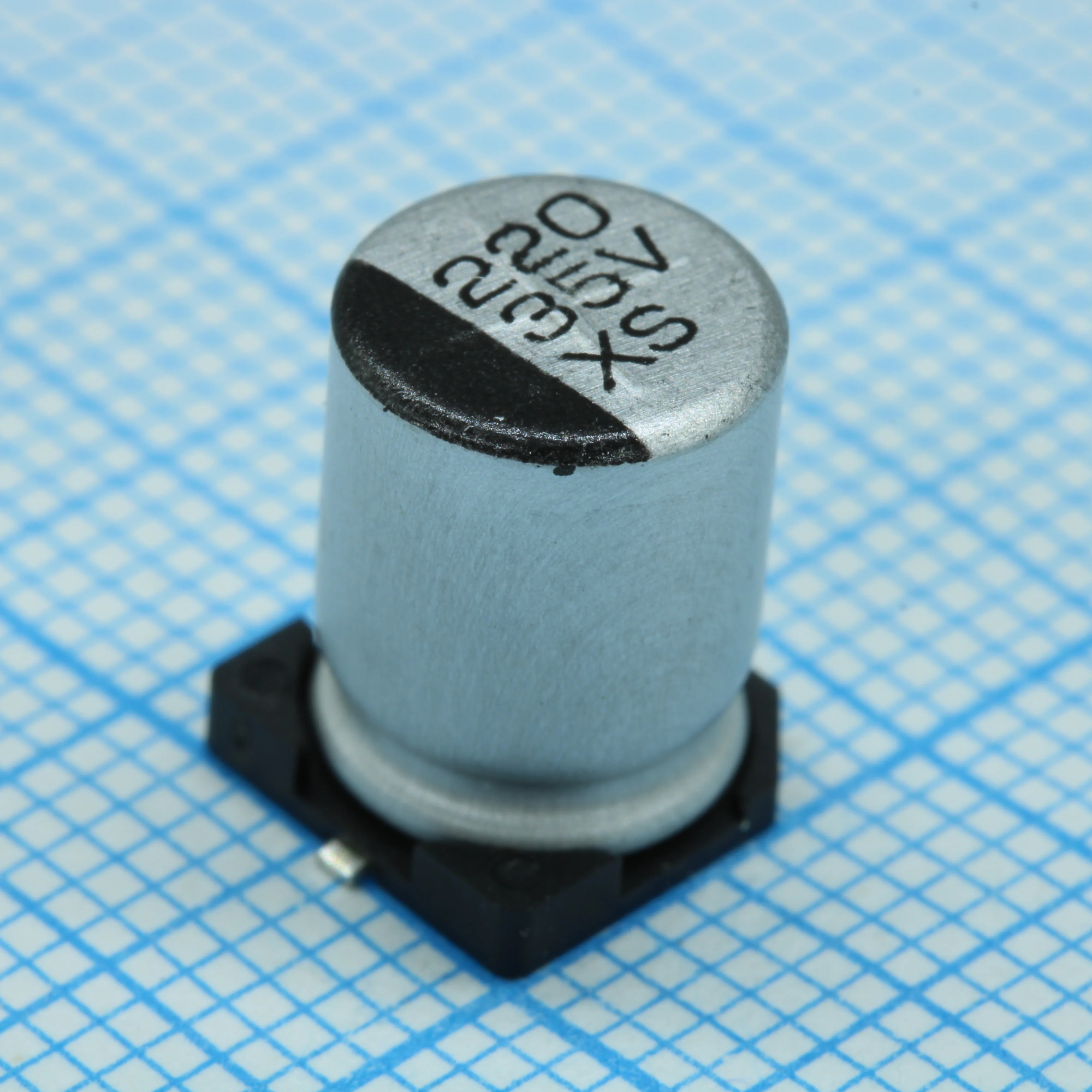 TS13C01V221MJT000R - Конденсатор алюминиевый электролитический SMD 220мкФ 35В ±20% (8х10.5)мм 185мА 2000час 85°C лента на катушке