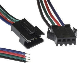SM CONNECTOR F/M 4P*150MM - Межплатный кабель питания SM коннектор шаг 2.54мм 4pin, комплект вилка-розетка, длина проводов 2х75мм