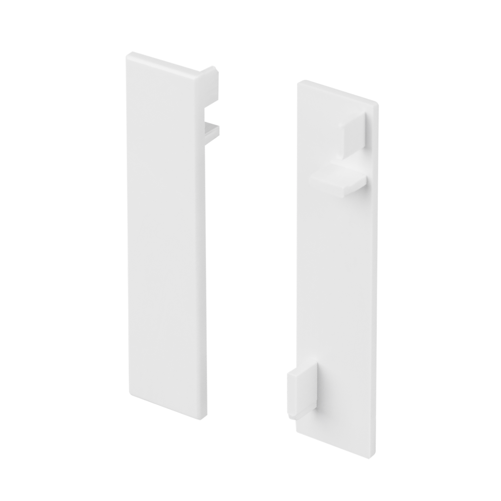 Заглушка PLINTUS-H54B WHITE 046167 - Пара глухих заглушек для профиля PLINTUS-H54B белого цвета. Материал пластик.  В комплекте 2 шт., цена за 1 комплект.
