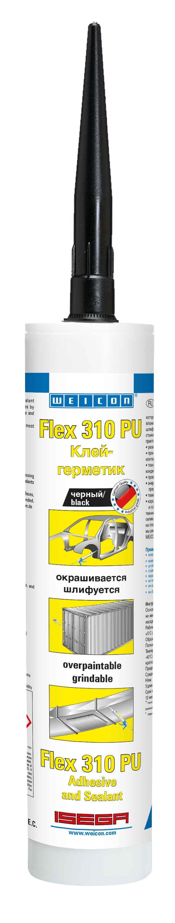 wcn13301310 - 10002571 WEICON Flex 310 Полиуретан черный (300 мл)