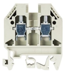 Клемма WK 6 /U - Проходная клемма, тип фиксации провода: винтовой, номинальное сечение: 6 мм кв., 41A, 800V, ширина: 8 мм, цвет: серый, тип монтажа: DIN 35