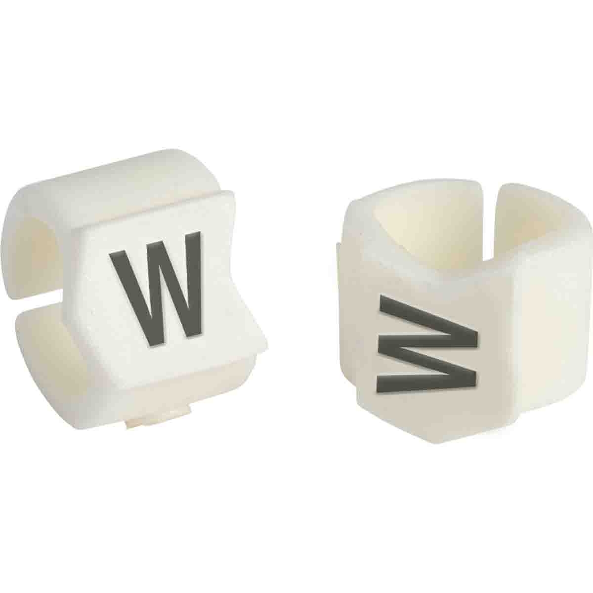 brd133432 - SCN-23-W клипсы белые, 50шт/упак, для провода 5,9-8,5мм диаметра, легенда W