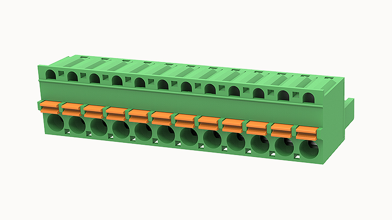 PCB розетка 2EDGKD-5.08-12P-14 - Розеточный разъем, PCB, на кабель, прямой, шаг 5,08 мм, 12 полюсов, сечение проводников: 0.2 - 2.5 мм кв., Push-in фиксация провода, 320V, 20А, цвет: зеленый, серия 2EDGKD