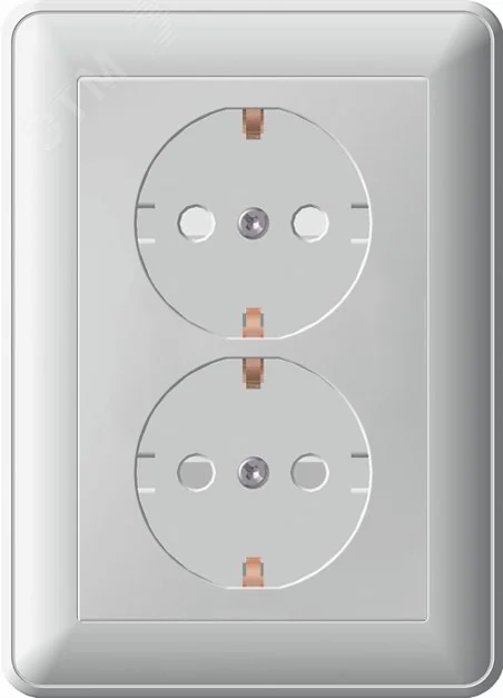 Розетка 2-м СП W59 16А IP20 с заземл. защ. шторки в сборе черн. бархат SE RS16-255-68