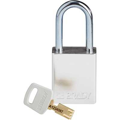 gws150242 - Замок SafeKey алюминиевый со стальной дужкой, высота дужки – 38 мм, диаметр дужки – 6.4 мм, алюминиевый корпус, размеры корпуса – 46х38х19 мм, цвет – серебристый, 1 шт/упак