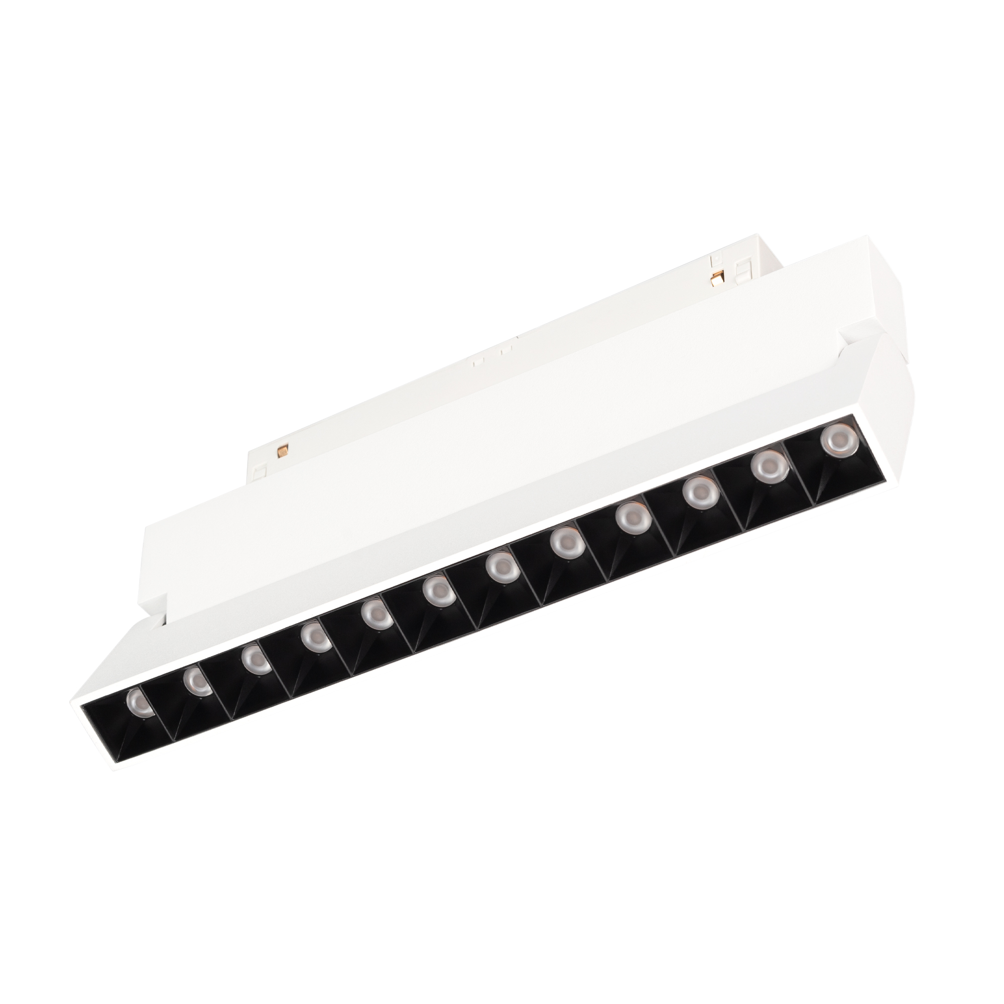 Светильник MAG-ORIENT-LASER-FOLD-S230-12W Day4000 (WH, 30 deg, 48V, DALI) 035865 - Светильник для магнитных треков MAG-ORIENT шириной 26 мм с управлением DALI. Мощность 12 Вт, св. поток 520 лм, 43 лм/Вт, дневной 4000 K, CRI>90, угол 30°, напряжение питани