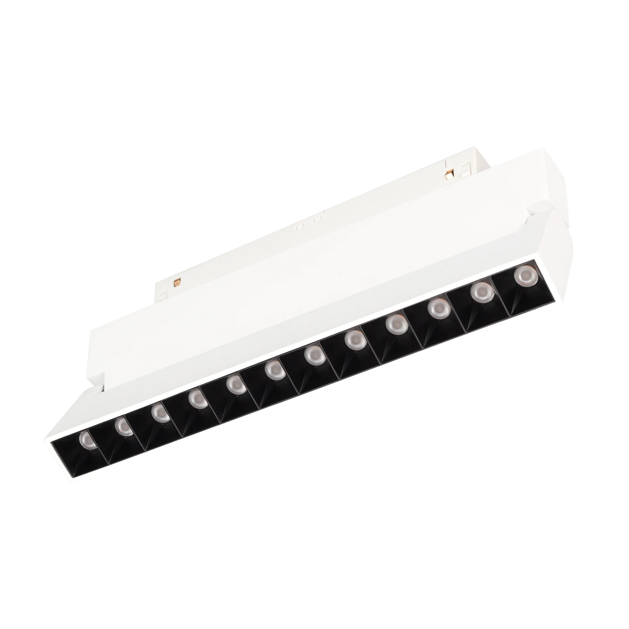 Светильник MAG-ORIENT-LASER-FOLD-S230-12W Day4000 (WH, 30 deg, 48V, DALI) 035865 - Светильник для магнитных треков MAG-ORIENT шириной 26 мм с управлением DALI. Мощность 12 Вт, св. поток 520 лм, 43 лм/Вт, дневной 4000 K, CRI>90, угол 30°, напряжение питани