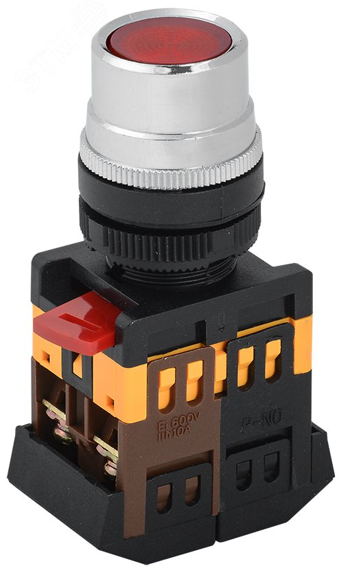 Кнопка ABLF-22 d22мм 1з+1р 240В неон красн. BBT10-ABLF-K04