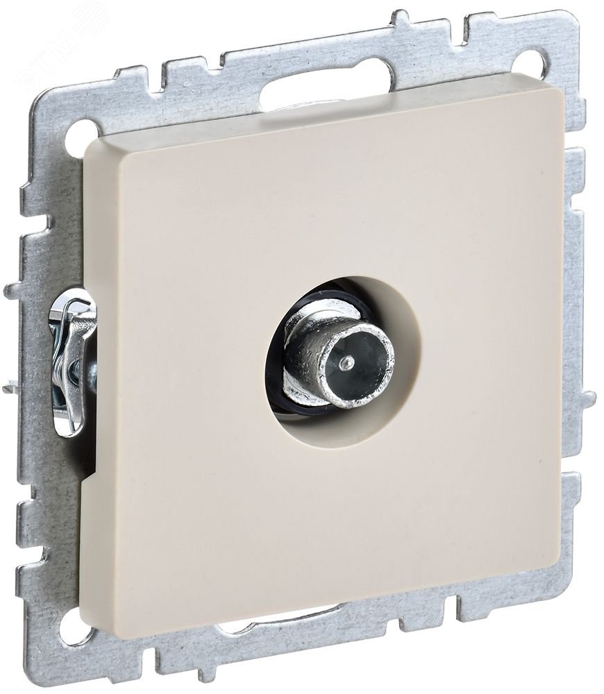 BRITE Розетка TV проходная РТВ10-0-БрКр бежевый BR-A10-P-K10