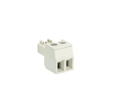 Розетка Wiecon 8513 B / 2 - Розеточный разъем, угловой, на кабель, шаг 3,5 мм, 2 полюса, номинальное сечение: 1,5 мм кв., винтовая фиксация провода, 250V, 8А, с маркировкой, цвет: серый, серия 8513 B
