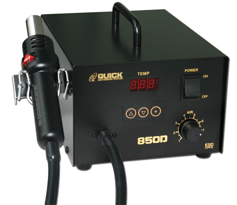 QUICK 850D ESD - Термовоздушная паяльная станция 100°C-480°C компрессорного типа