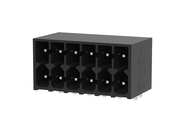 Вилочный разъем на плату MC-DPT3.5H18-BK-2000 - Вилочный разъем, горизонтальный, 2 этажа, на плату, шаг: 3.5 мм, 18х2 полюсов, фиксация на плате пайкой, исполнение: стандартное, 160V, 8A, цвет: черный