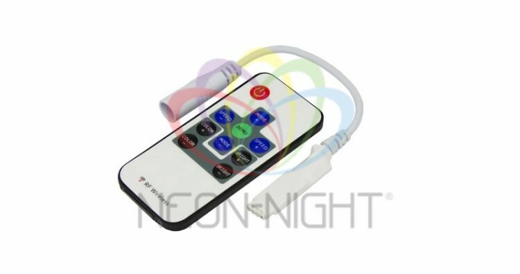 Мини-контроллер светодиодный RGB, радио (RF), 10 кнопок 12-24В/6А 143-106-2