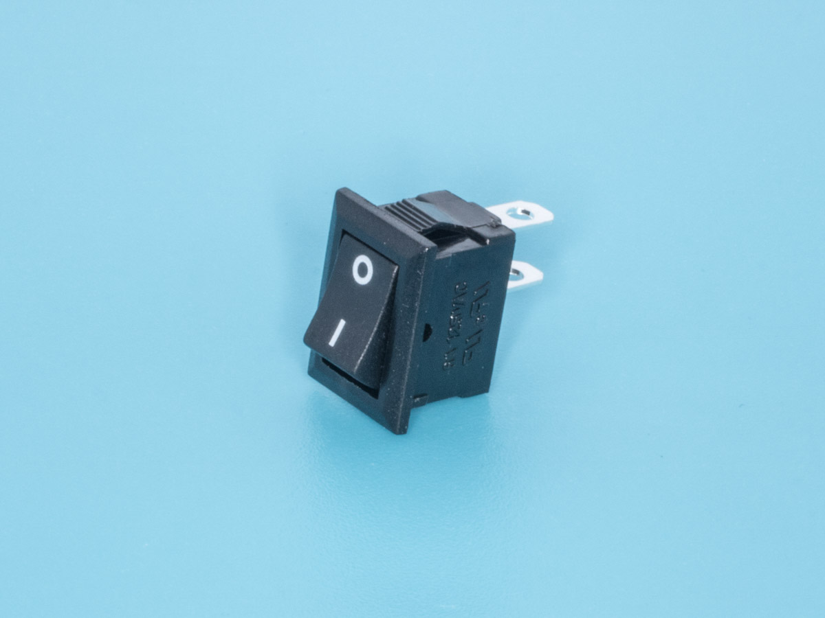 SWR-81 - Выключатель 220В 2 контакта 15х10мм, черный, вкл-выкл