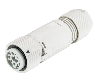 Разъем RST16I5 S B1 ZW3 GL - Розеточный разъем на кабель диам. 7,1-13 мм, IP68(69k), 5 полюсов, цвет: серый, номинальные характеристики: 250/400V+PE 16A, серия gesis RST MINI