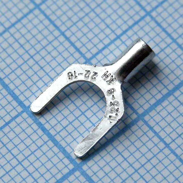 GSNB 3.5-4 - наконечник кабельный вилочный без изоляции d=4.3мм, сеч. пров.2.5-4.0мм2