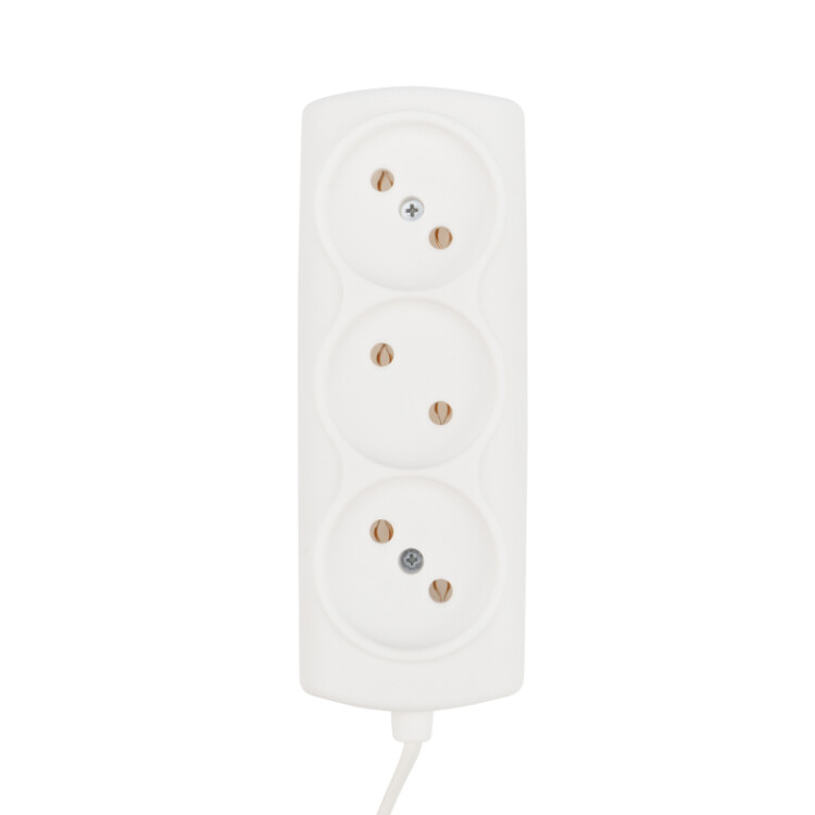 Удлинитель STANDARD 3 гнезда, 7 м, 2х0.75 мм?, б/з, белый 11-7215