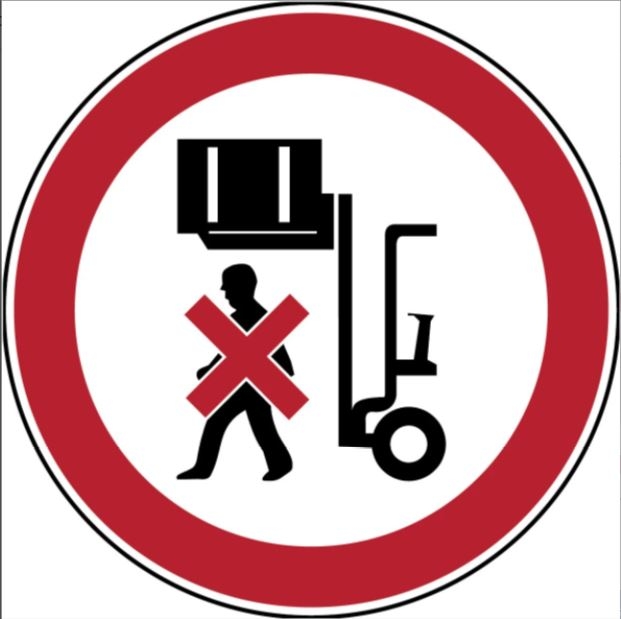 gws227450 - PIC 215 Запрещающий знак безопасности, 50 мм, 250 шт/рул, B-7541(ламинированный полиэстер)