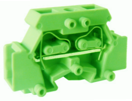 Клемма MINI UJ2-2.5(GN) - Мини клемма, тип фиксации провода: пружинный, номинальное сечение: 2,5 мм кв., 24A, 500V, ширина: 6 мм, цвет: зеленый, тип монтажа: в зависимости от торцевой крышки