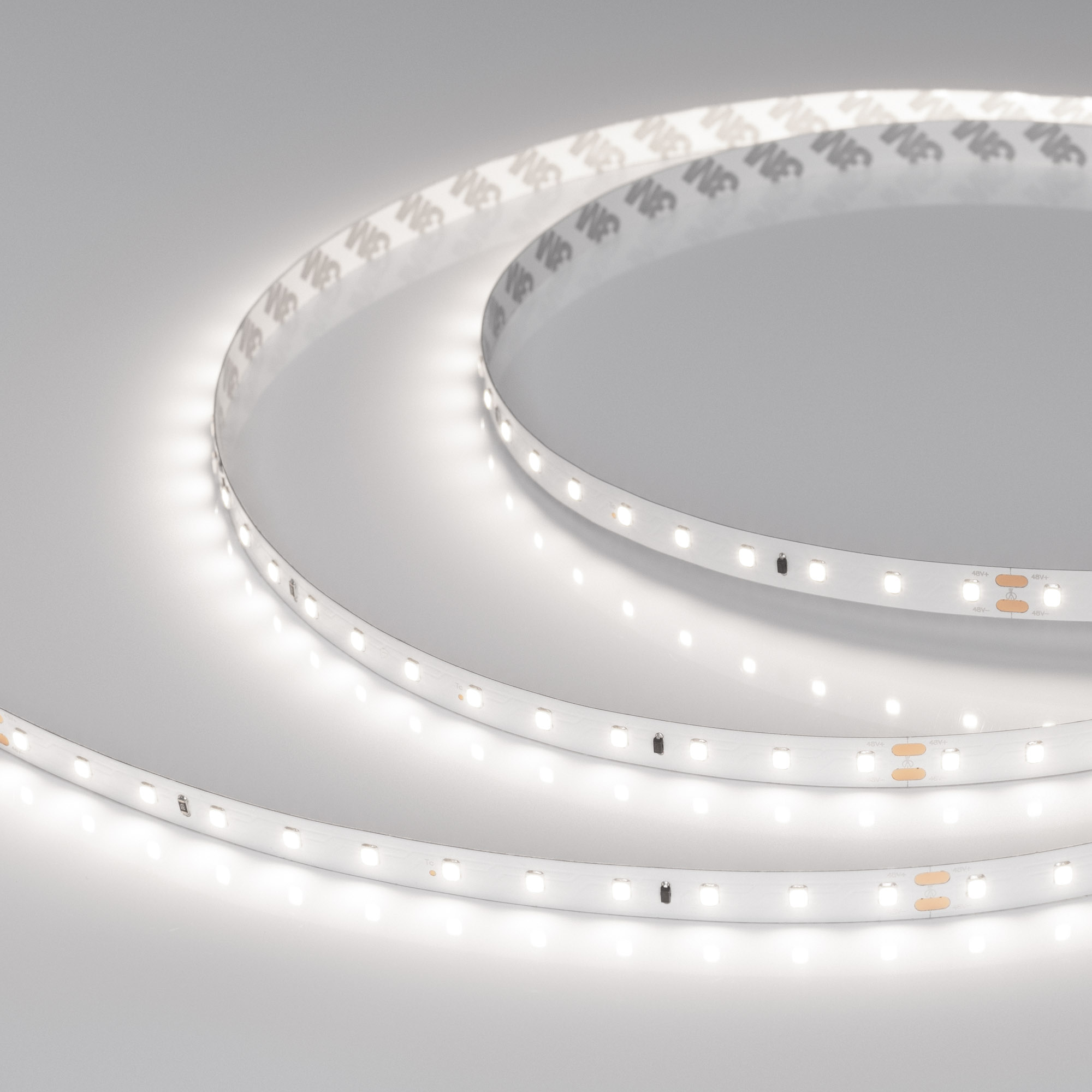 Лента IC-A72-10mm 48V White6000 (3.8 W/m, IP20, 2835, 60m) 038807 - Стабилизированная светодиодная лента длиной 60м с подключением с одной стороны IC-A72, открытая. Светодиоды 2835, 72 шт/м (4320 шт на 60 м), белая плата, ширина 10 мм, скотч 3M. Цвет БЕЛЫ