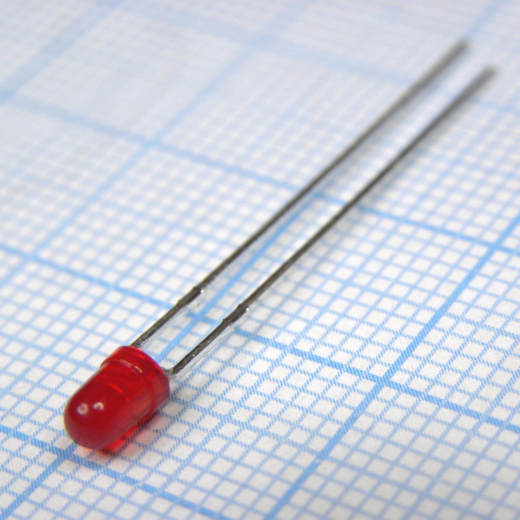 L-934LID - Светодиод 3мм/красный/625нм/0.7-3мкд/60°/2мА