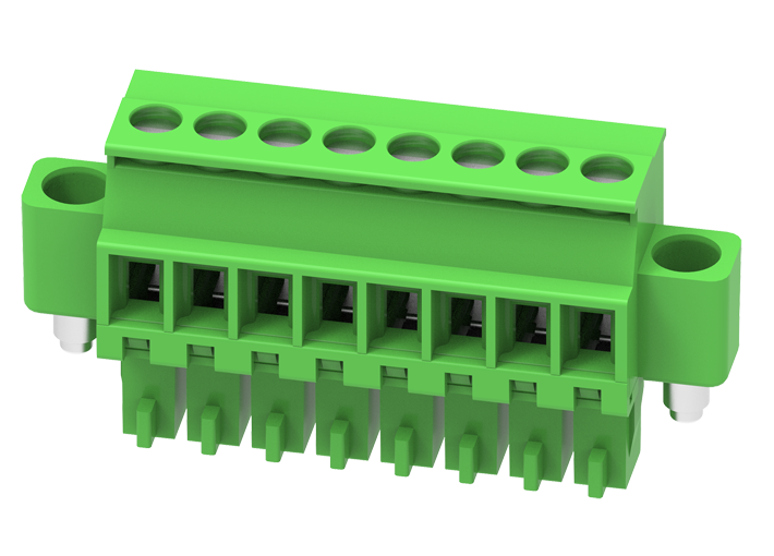 Розеточный разъем на кабель MC-RE3.5V21C-K-0001 - Розеточный разъем, угловой, на кабель, шаг: 3.5 мм, 21 полюс, фиксация провода винтовая, исполнение: с монтажными фланцами, 160V, 8A, цвет: зеленый Розеточный разъем на кабель MC-RE3.5V21C-K-0001 - Розеточный разъем, угловой, на кабель, шаг: 3.5 мм, 21 полюс, фиксация провода винтовая, исполнение: с монтажными фланцами, 160V, 8A, цвет: зеленый