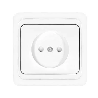 Розетка 1-м СП Валери 16А IP20 без заземл. защ. шторки бел. В0022x