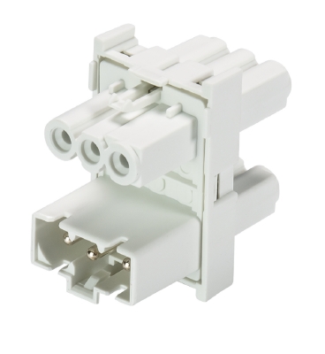 Распределительное устройство ST15I3V 3P1 - Распределительный блок, 3 полюса, 1 вход / 3 выхода, тип H, номинальное напряжение: 250V, номинальный ток: 16A, цвет корпуса: белый, серия gesis GST15I3