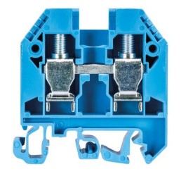 Клемма WKN 10 /U BLAU - Проходная клемма, тип фиксации провода: винтовой, номинальное сечение: 10 мм кв., 57A, 800V, ширина: 10 мм, цвет: синий, тип монтажа: DIN 35