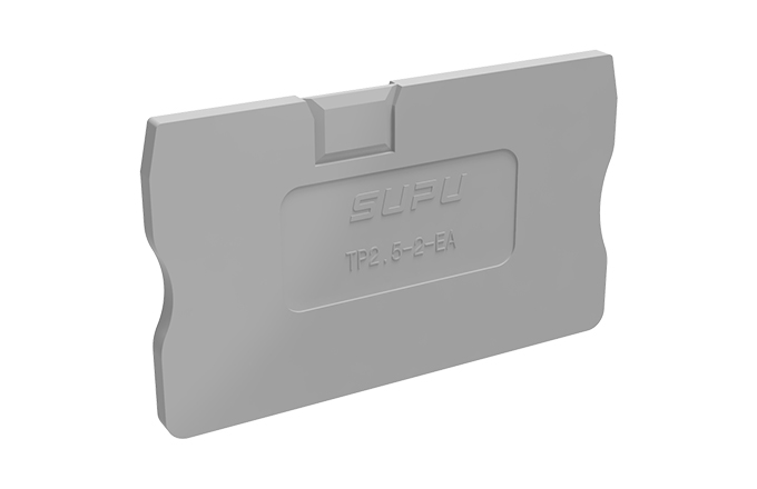 Торцевая крышка TP2.5-2-GY-EA - Торцевая крышка для клемм TP2.5-2..., цвет: серый