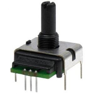 ECW1J-C24-AC0024L - Mechanical Encoder Rotary Incremental Flat 2.25oz-in Straight Gray Digital Square Wave Panel Mount P