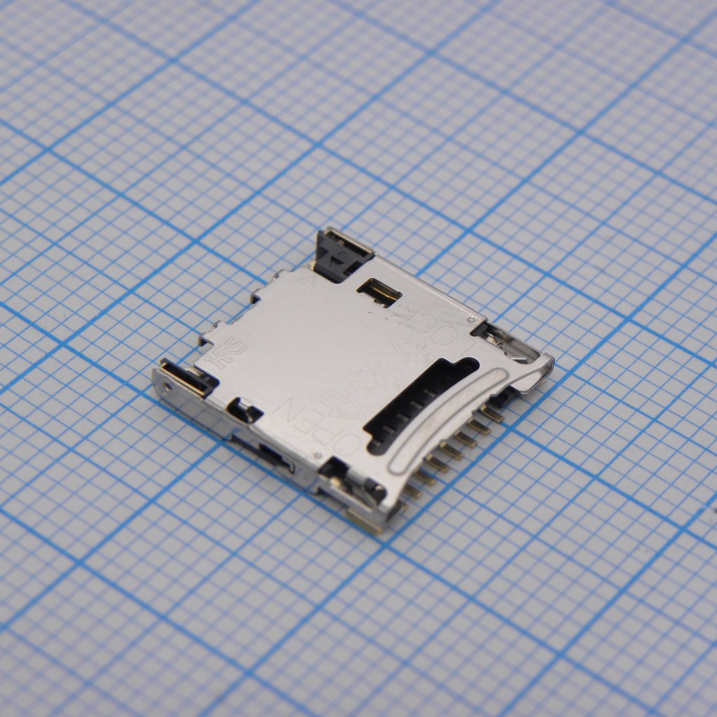 DM3CS-SF - 8 Position SMT Right Angle Gold Finish Micro SD Card Connector