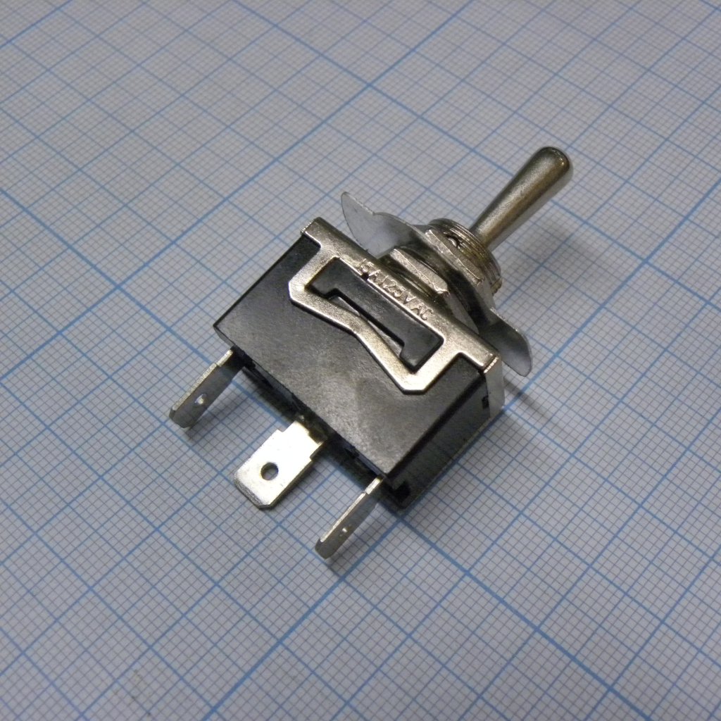 KN3(C)-123AP-B3 - тумблер (ON)-OFF-(ON) 1 группа контактов - клеммы