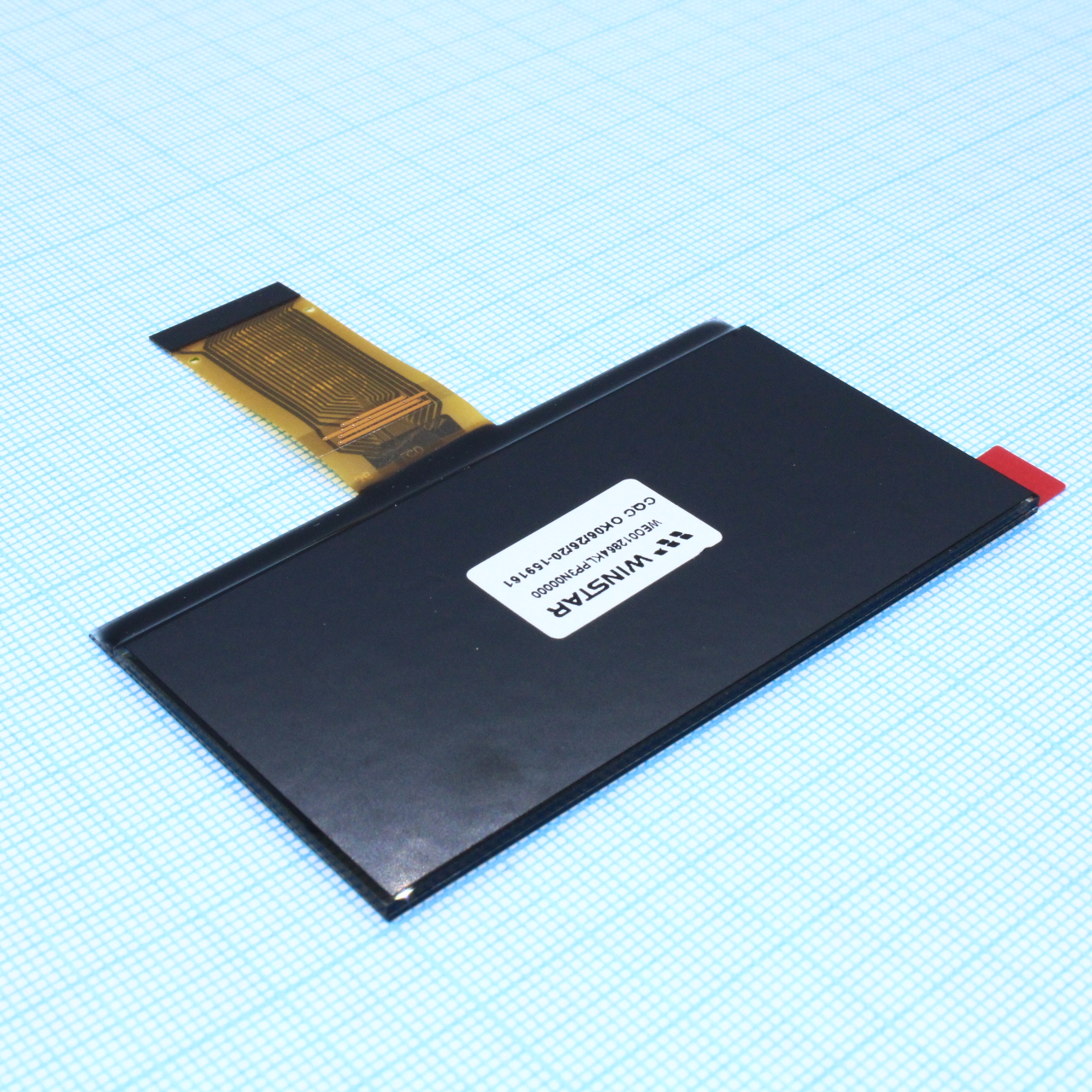 WEO012864KLPP3N00000 - OLED 2.7" графический, 128х64, COG, желтый, интерф. 6800,8080,SPI,I2C, driver SSD1309ZC, VDD 3В, -40 ... 80 C FPC 31pin