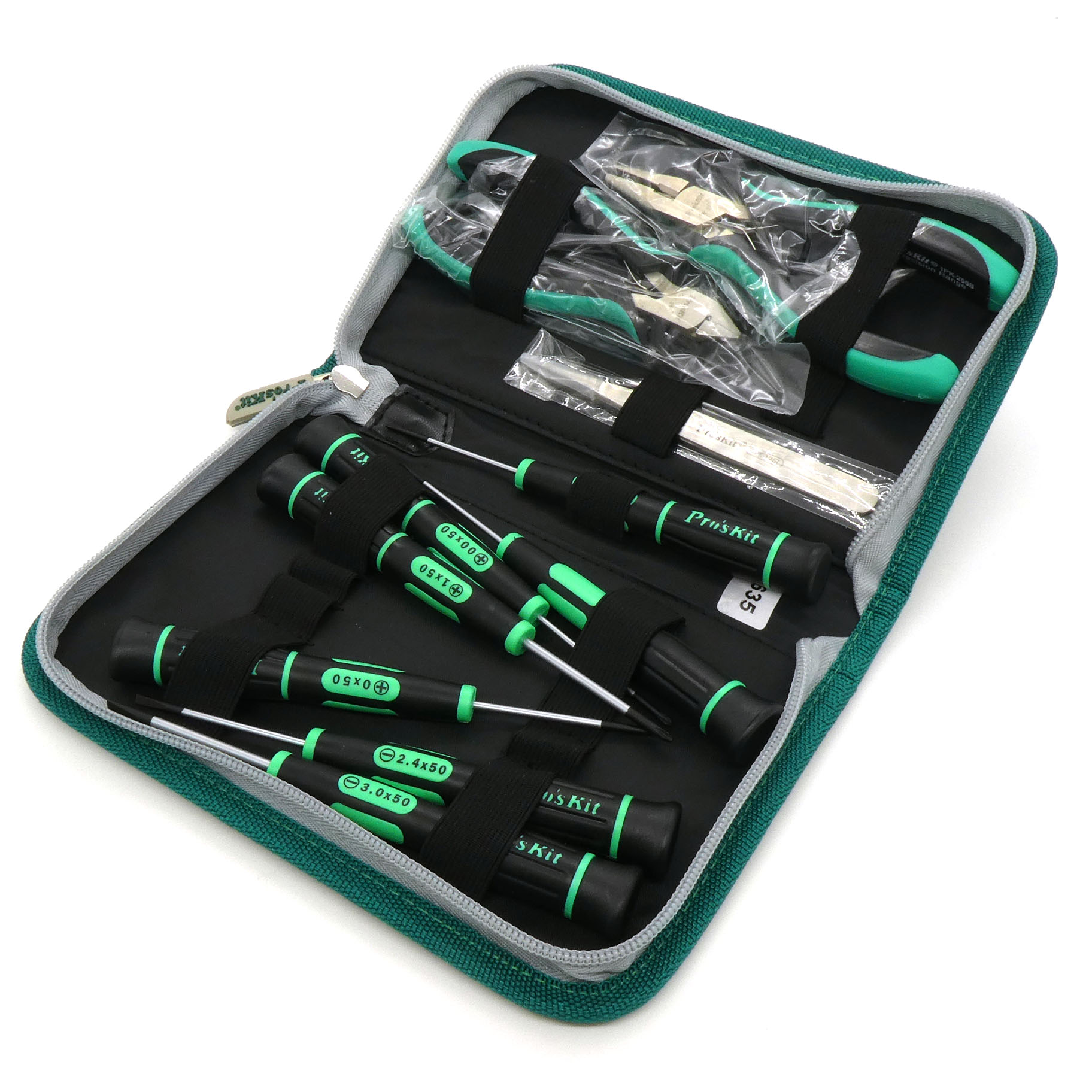 1PK-635 - Прецизионный набор инструментов для электроники 10 элементов в наборе